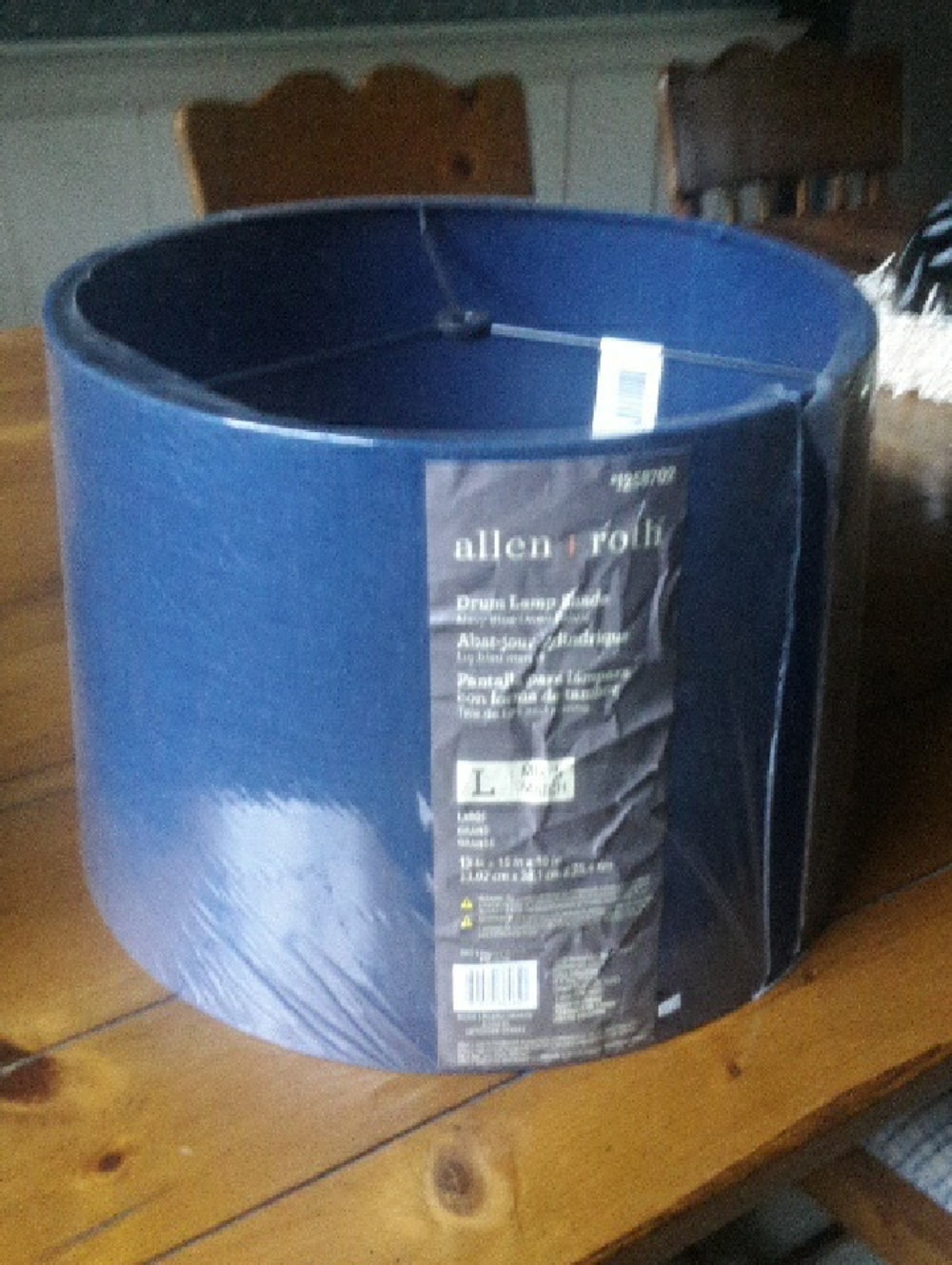 Allen + Roth Navy Drum Lamp Shade
